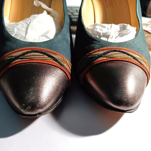 EUC ~ KURT GEIGER Baldini Gorgeous Navy Blue Suede Pumps ~ Size 9 - Picture 12 of 15